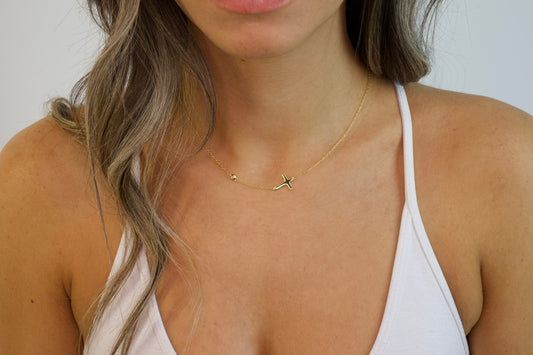 Cubic Cross Necklace