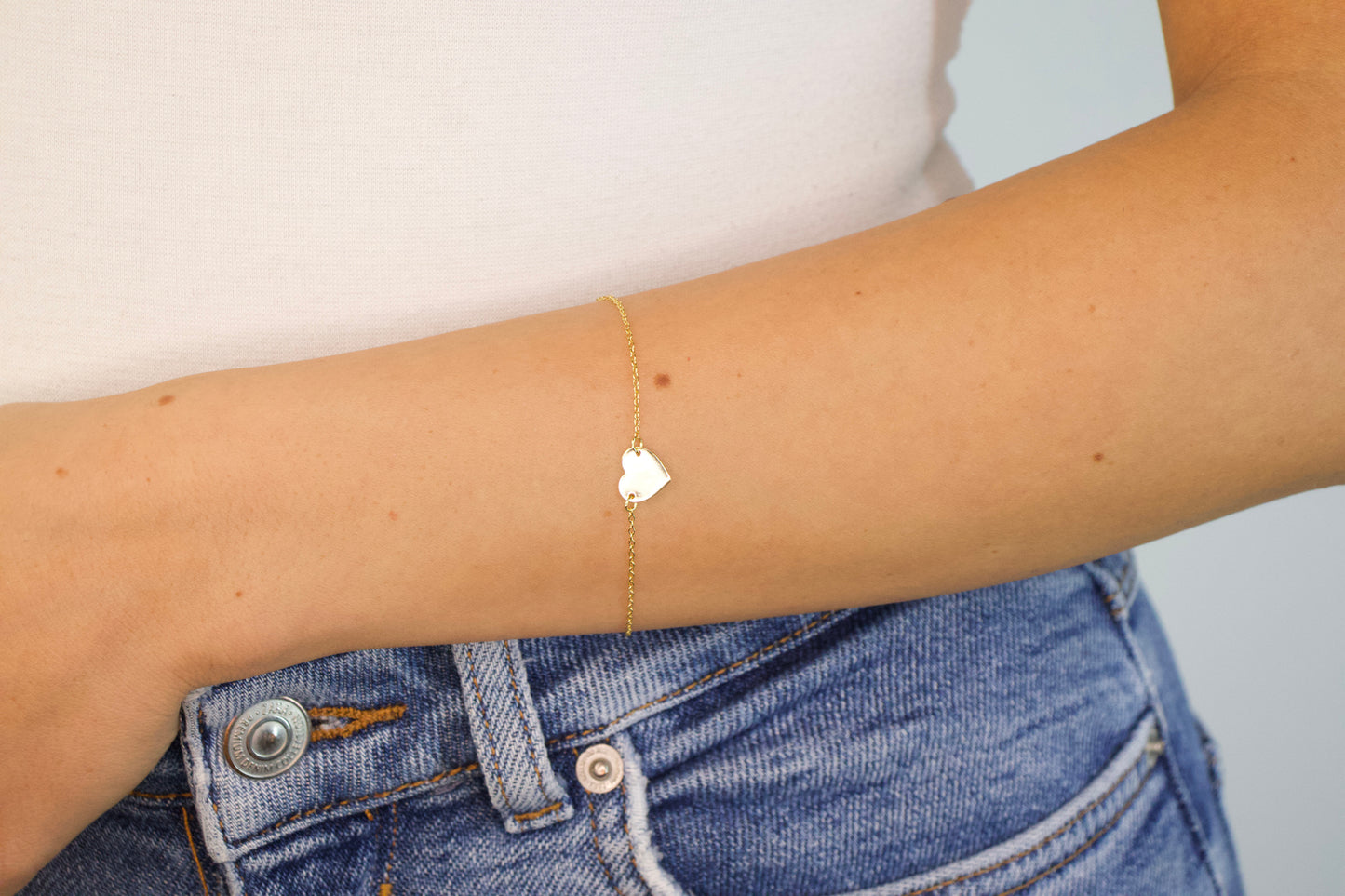 Flat Heart Bracelet