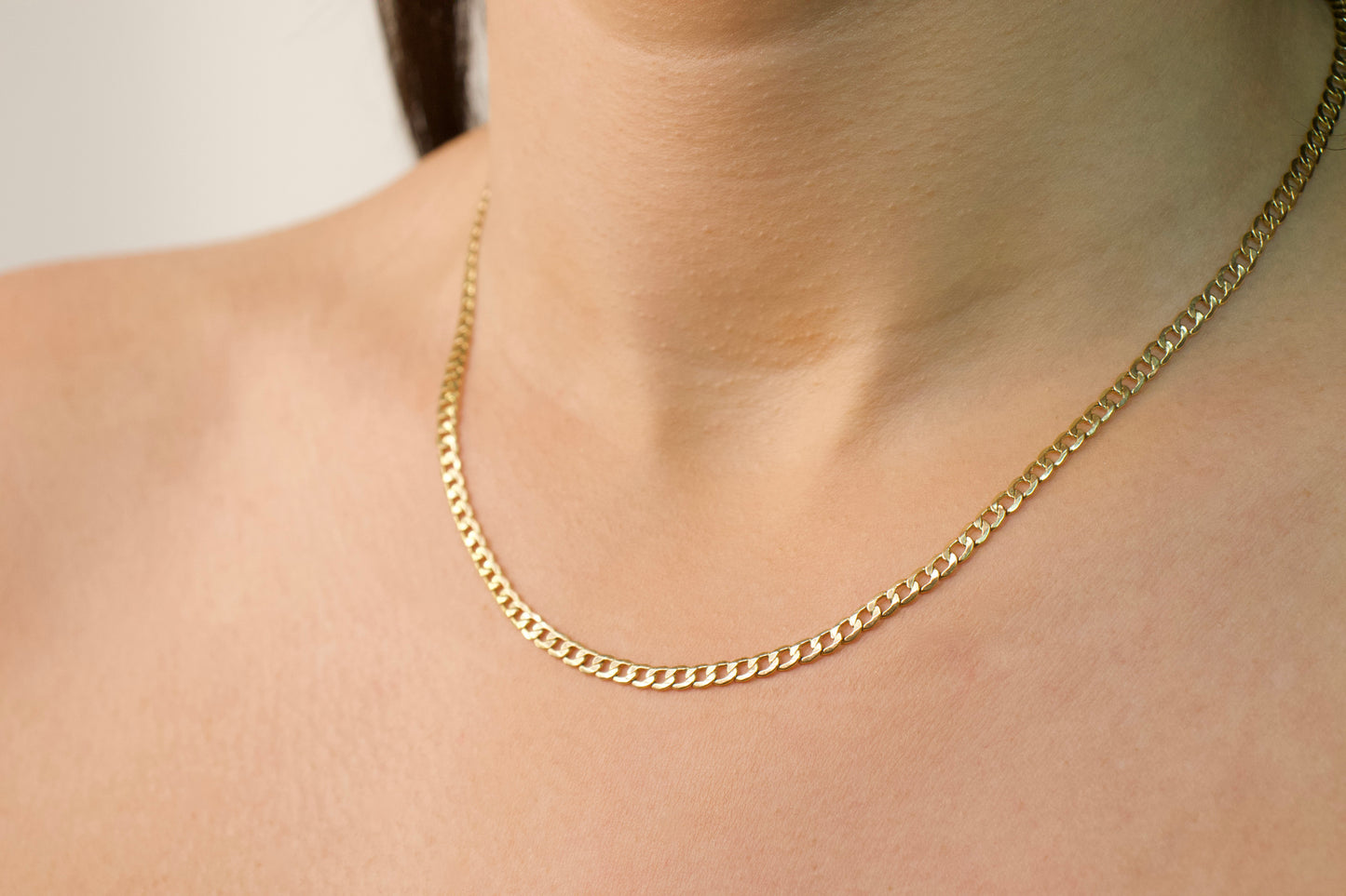 Gold Classic Curb Necklace