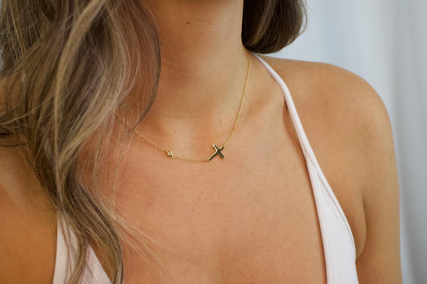 Cubic Cross Necklace