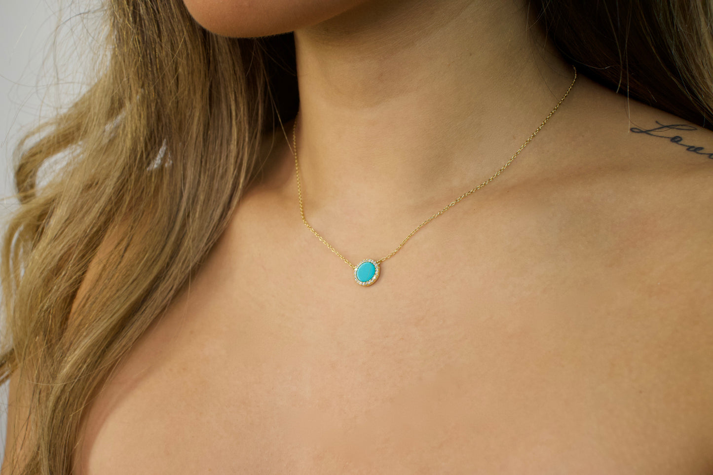 Turquoise Circle Necklace