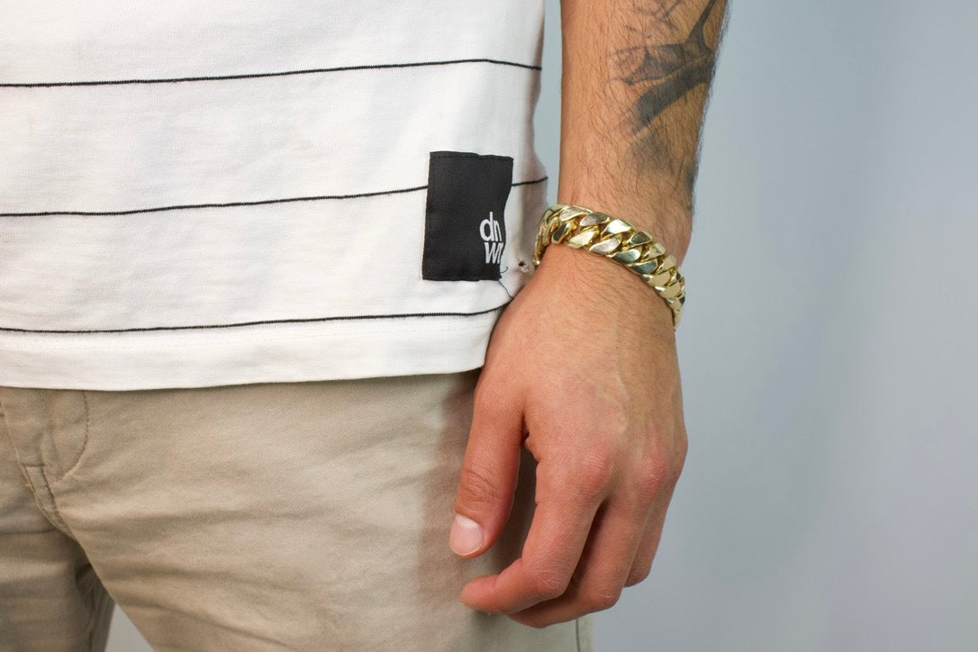 16mm Solid Gold Big Daddy Cuban Bracelet
