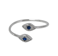 Double Blue Eye Ring