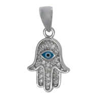 Mini Hamsa Pendant with Blue eye