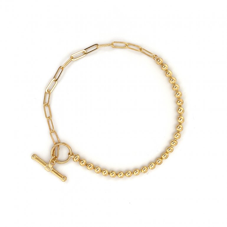 Ball and Paperclip Hybrid Bracelet