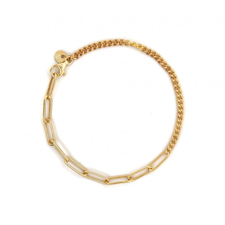 Curb Paperclip Hybrid Bracelet