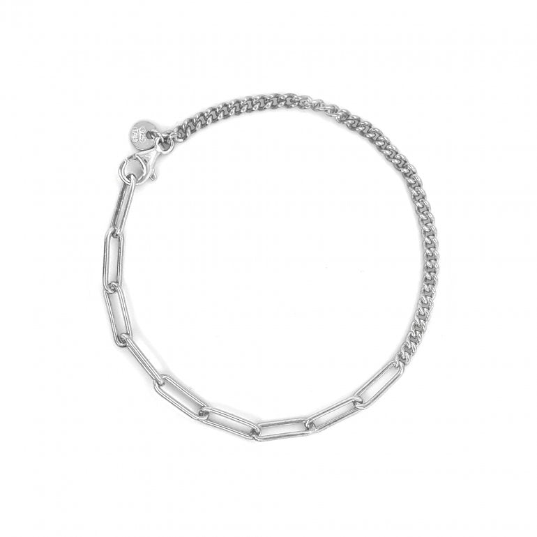 Curb Paperclip Hybrid Bracelet
