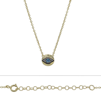 Micro Eye Disc Necklace
