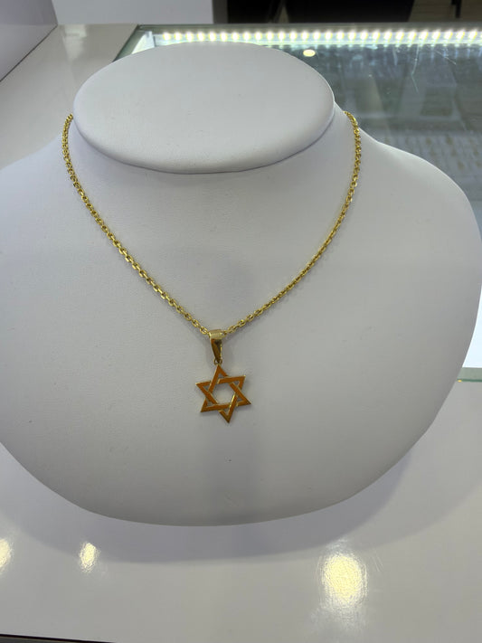 20” solid gold Hermes link chain