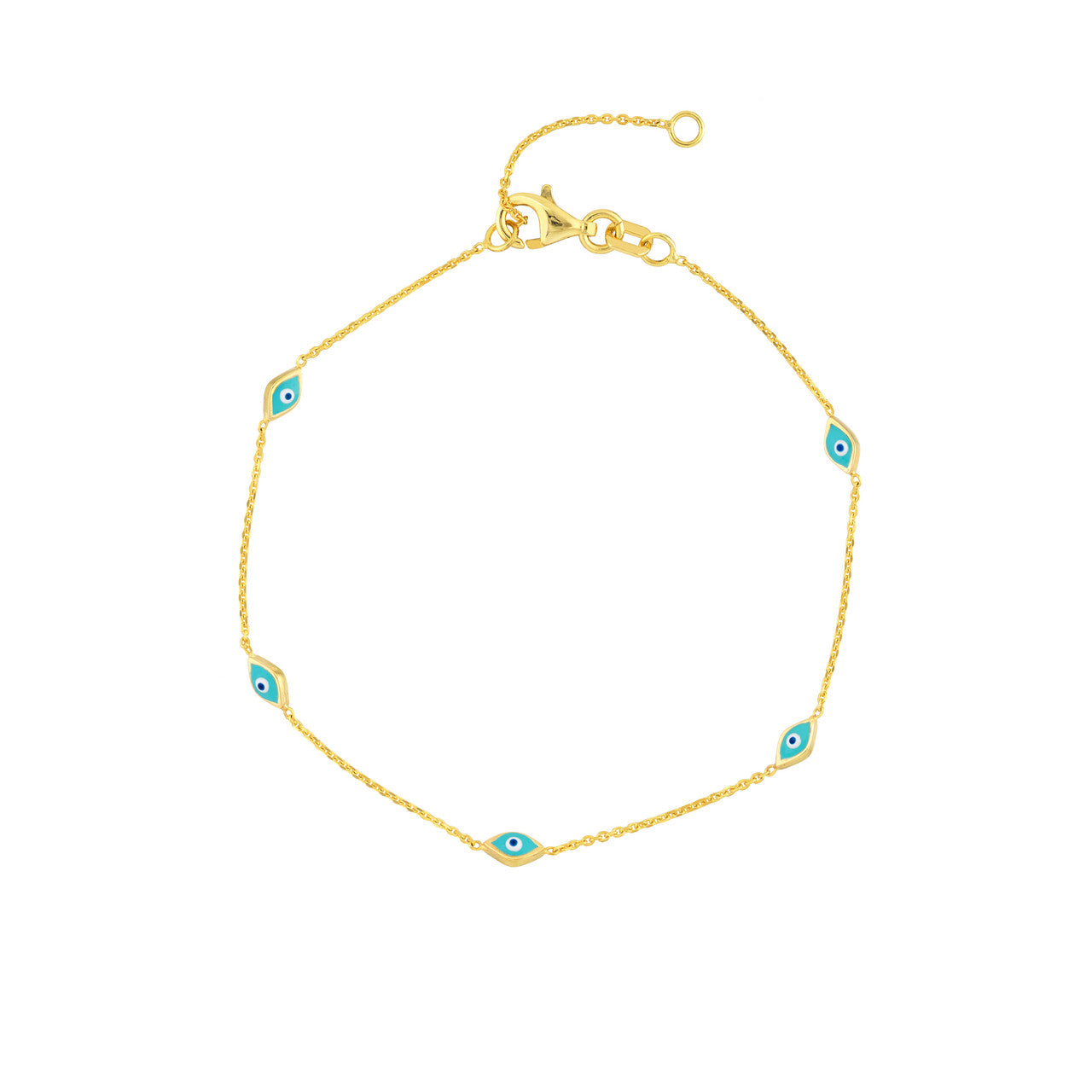 Gold Dainty Evil Eye Bracelet