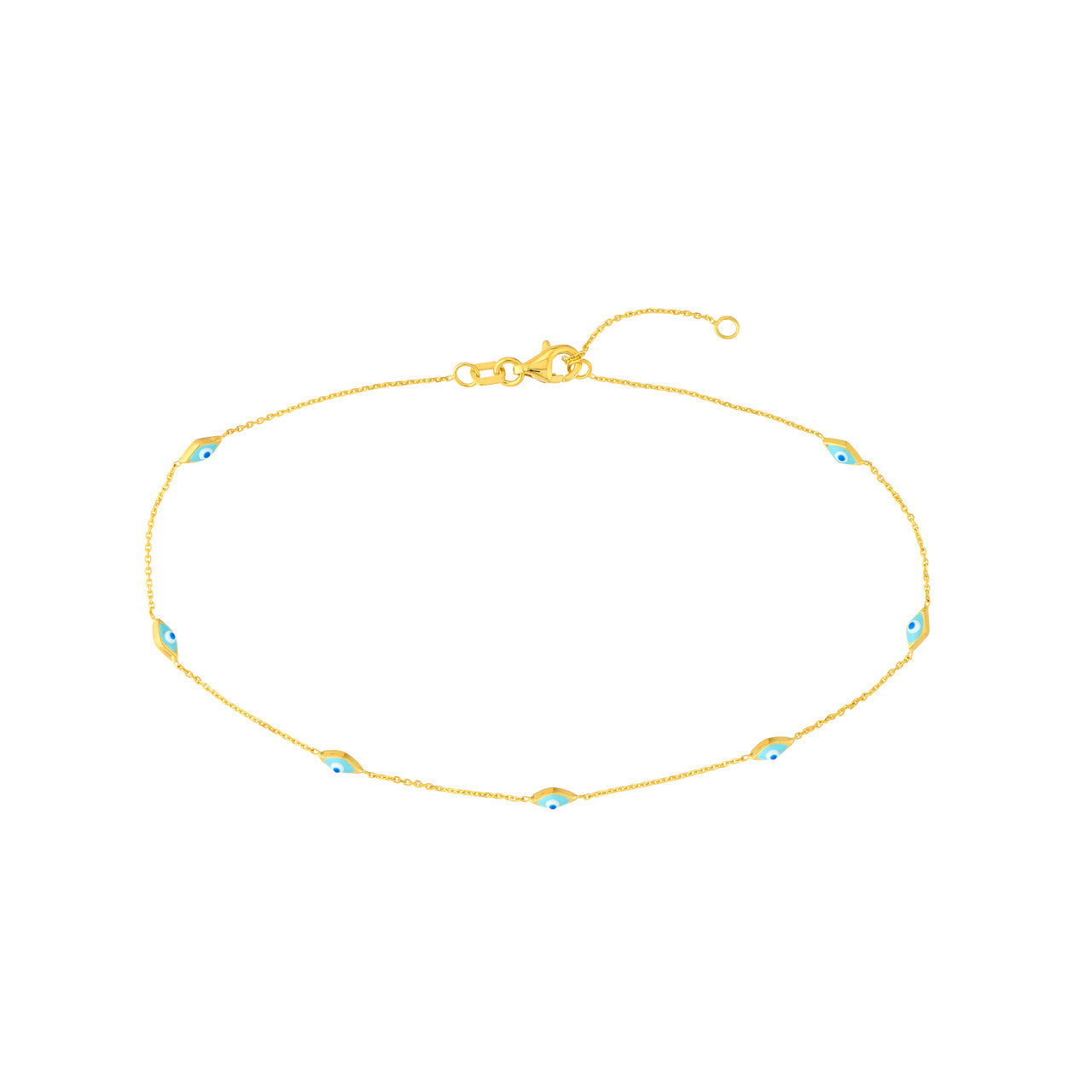 Gold Dainty Evil Eye Bracelet