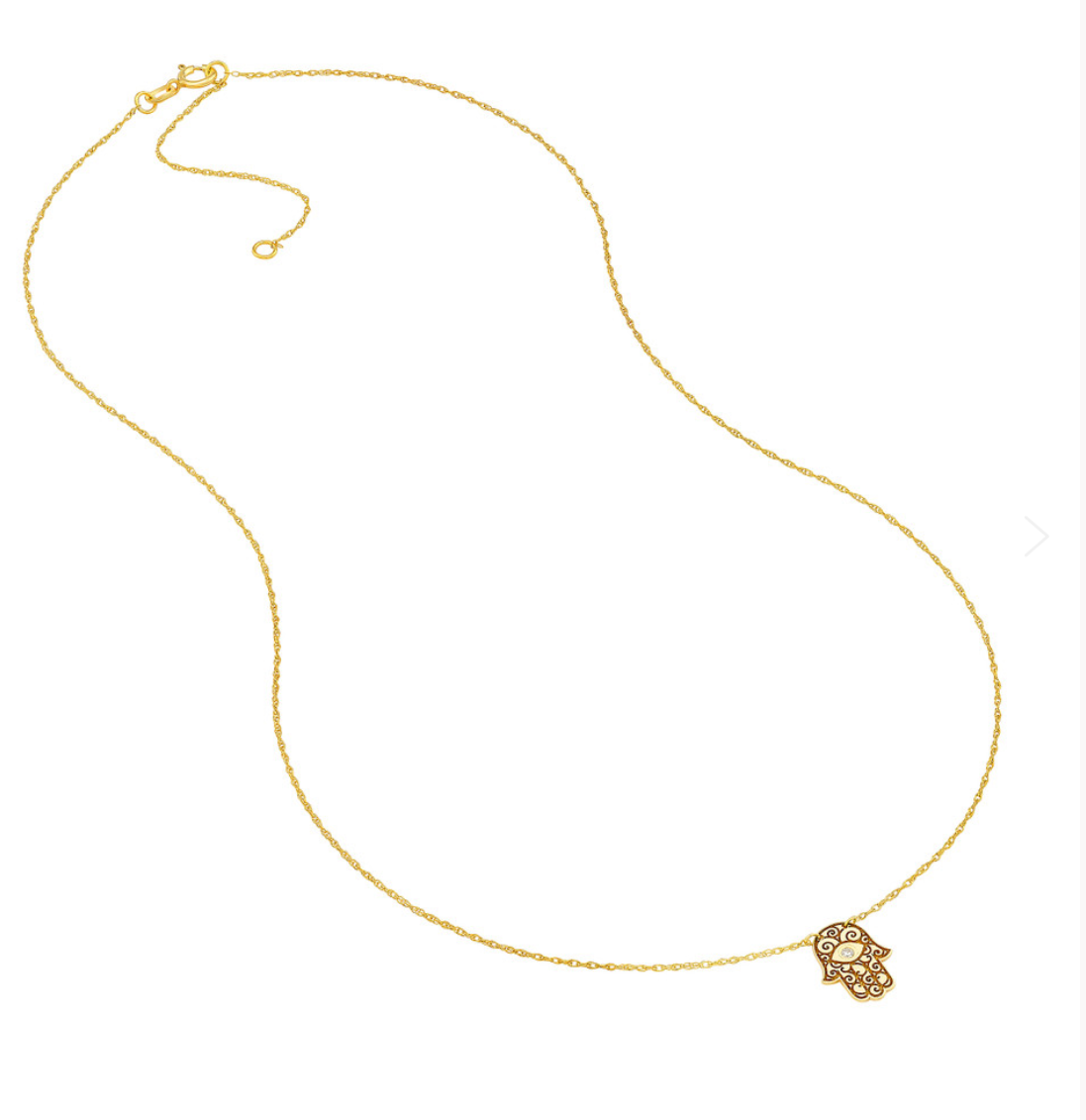 Gold Textured Minimalistic Hamsa Necklace