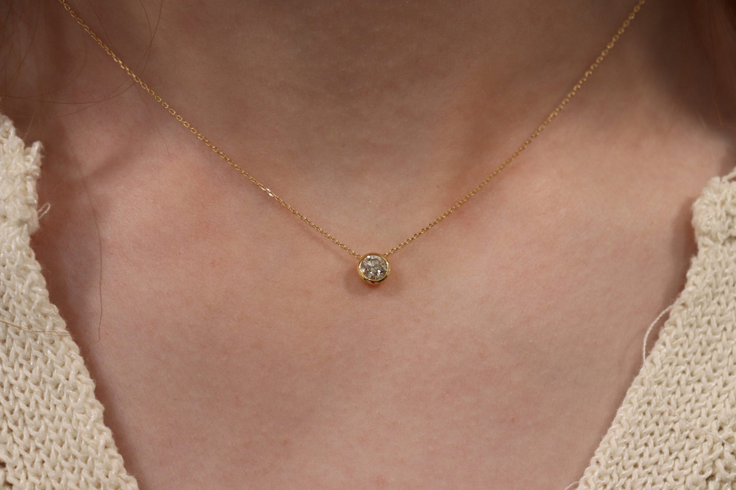 Solitaire Diamond Necklace