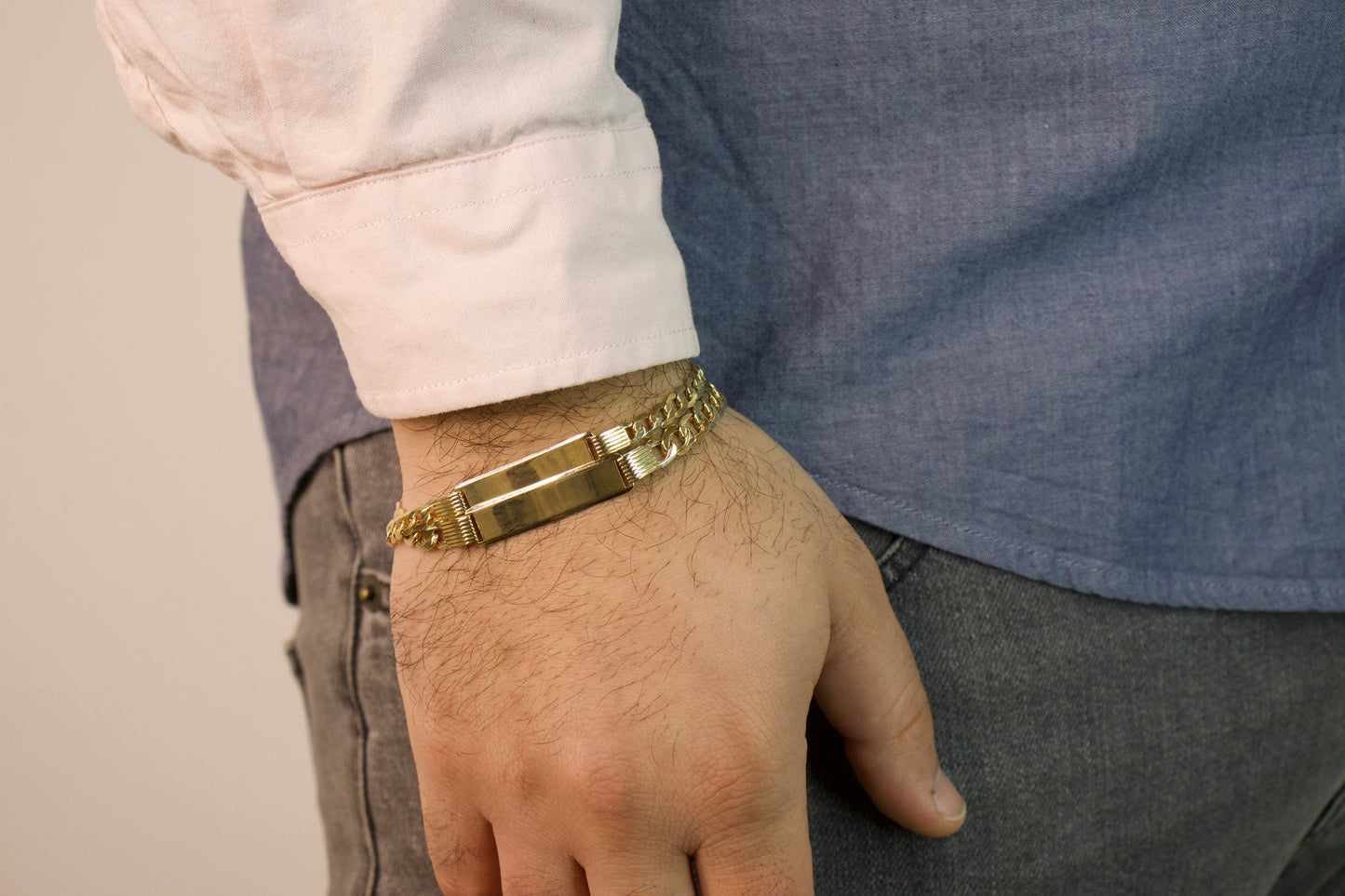 Classic Gold Curb ID Bracelet