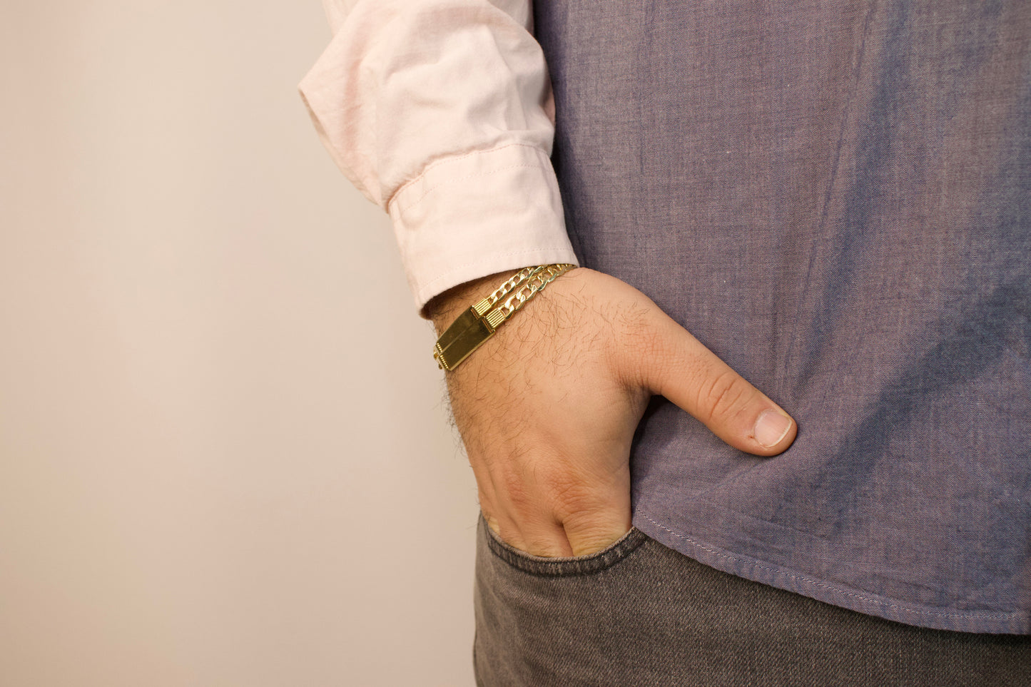 Classic Gold Curb ID Bracelet