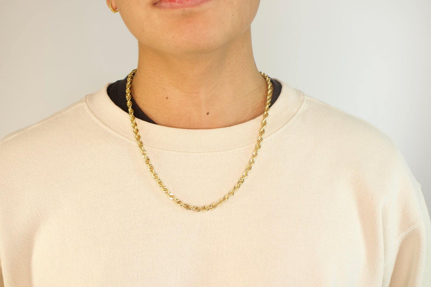 Gold Laser Cut Rope Chain