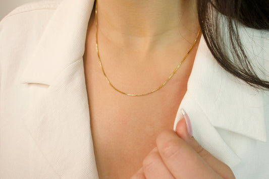 Gold Box Link Necklace 2.0