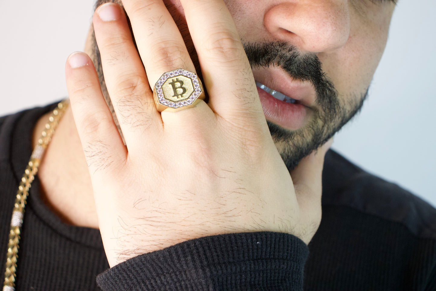 Gold Bitcoin Ring