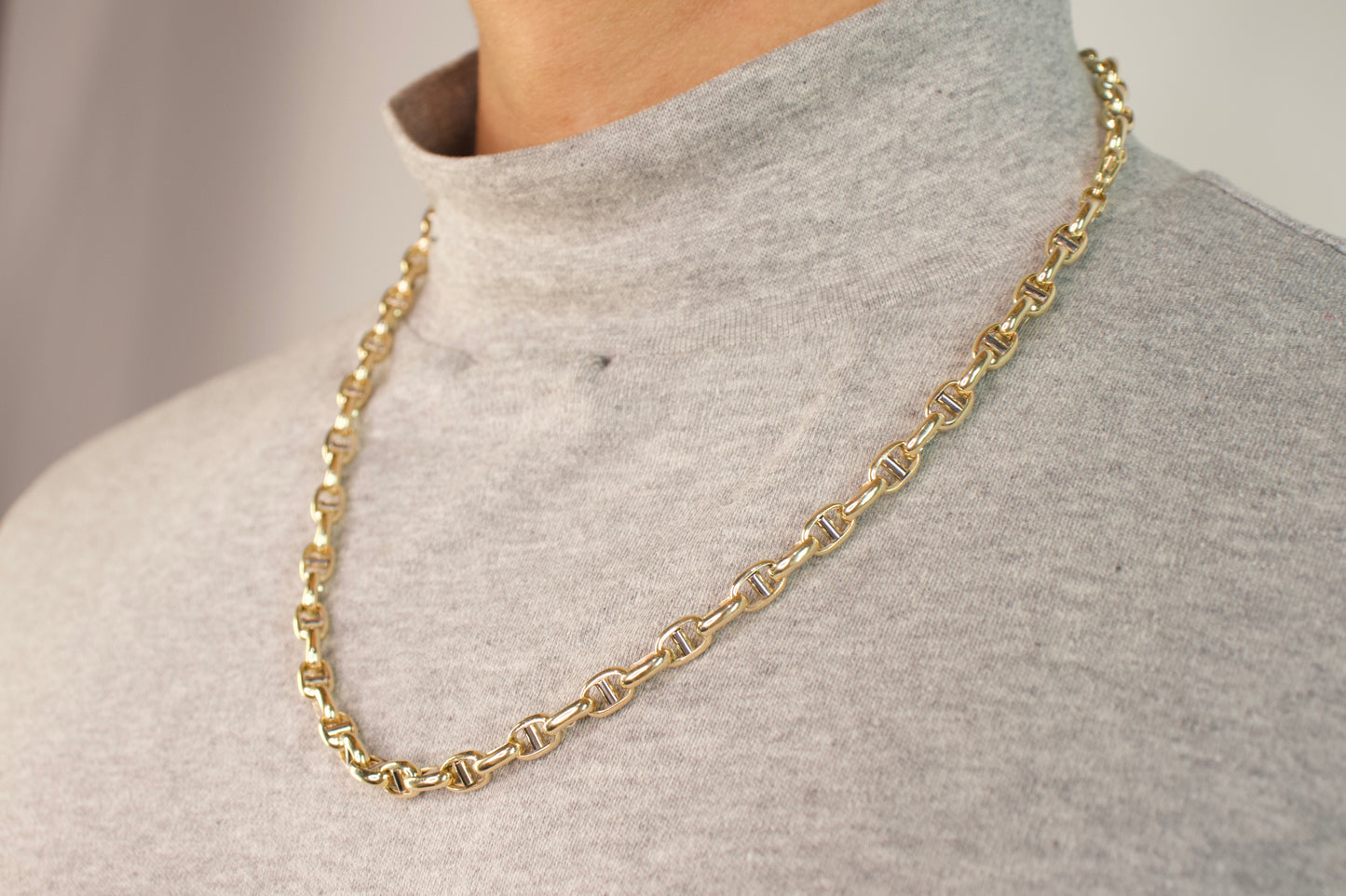 Gold Two-Tone Fancy Grindel Chain
