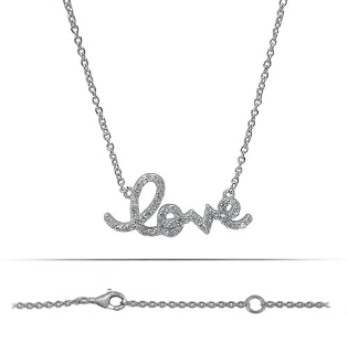 Pavé Love Necklace