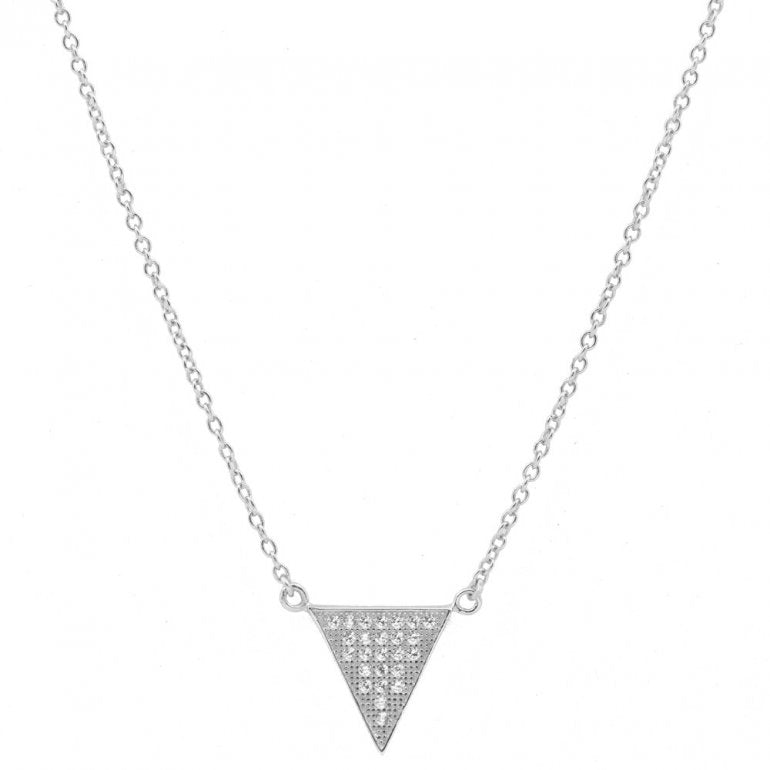 Pavé Triangle Necklace