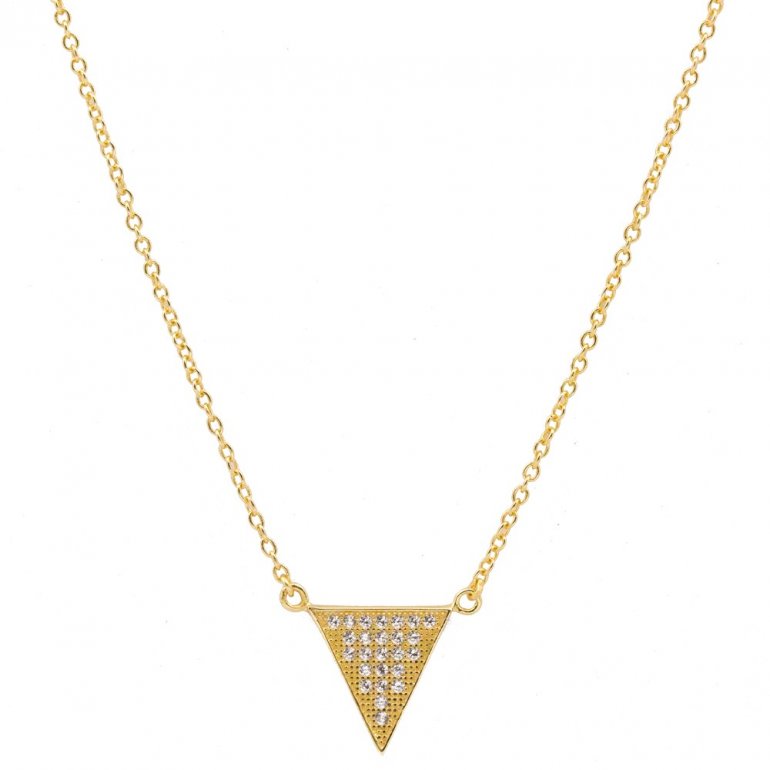 Pavé Triangle Necklace